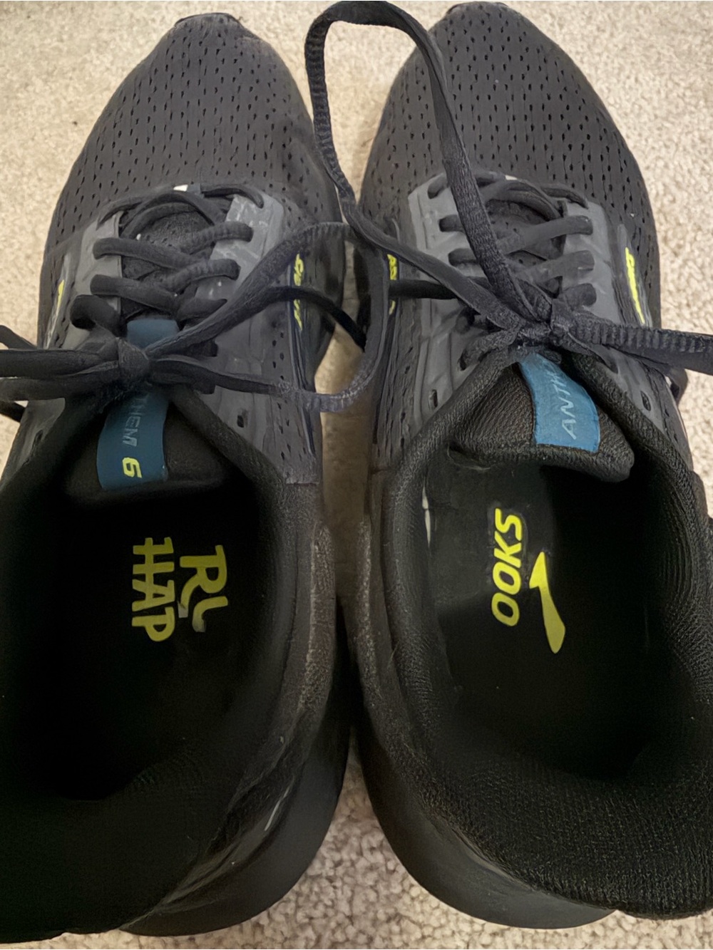 Brooks Anthem 6 Shoes Mens Size 9.5 Black Mesh Running Sneakers 43 EUR - Picture 6 of 9